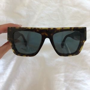 Celine Chunky Rectangle Acetate Sunglasses